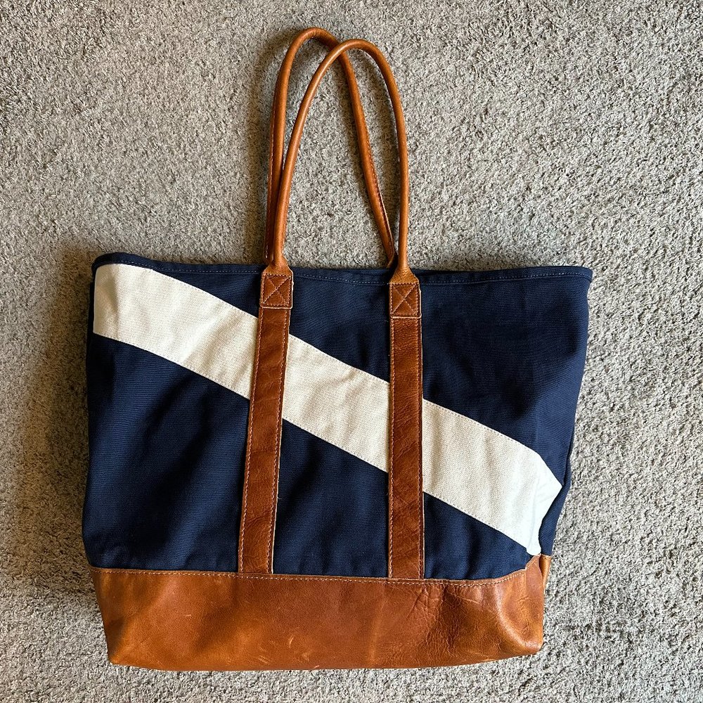 Tracksmith × Forestbound Leather Canvas Tote EXCELLENT+